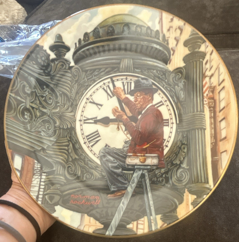Gorham Fine China Norman Rockwell Marshall Field's Clock Plate 5598/7500 LE