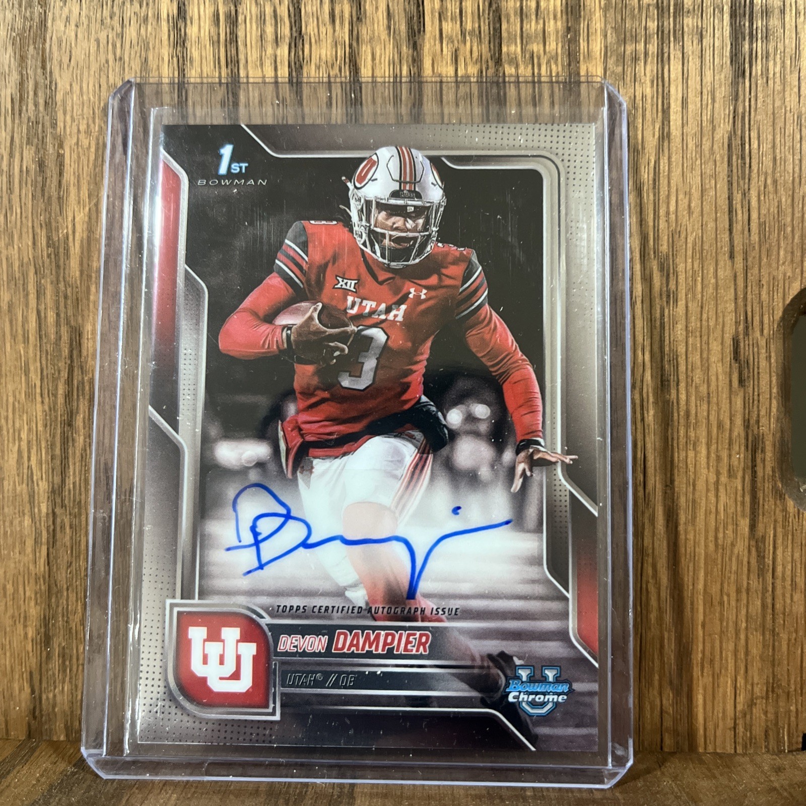 Devon Dampier 2025 Bowman University Chrome 1st Autograph Card