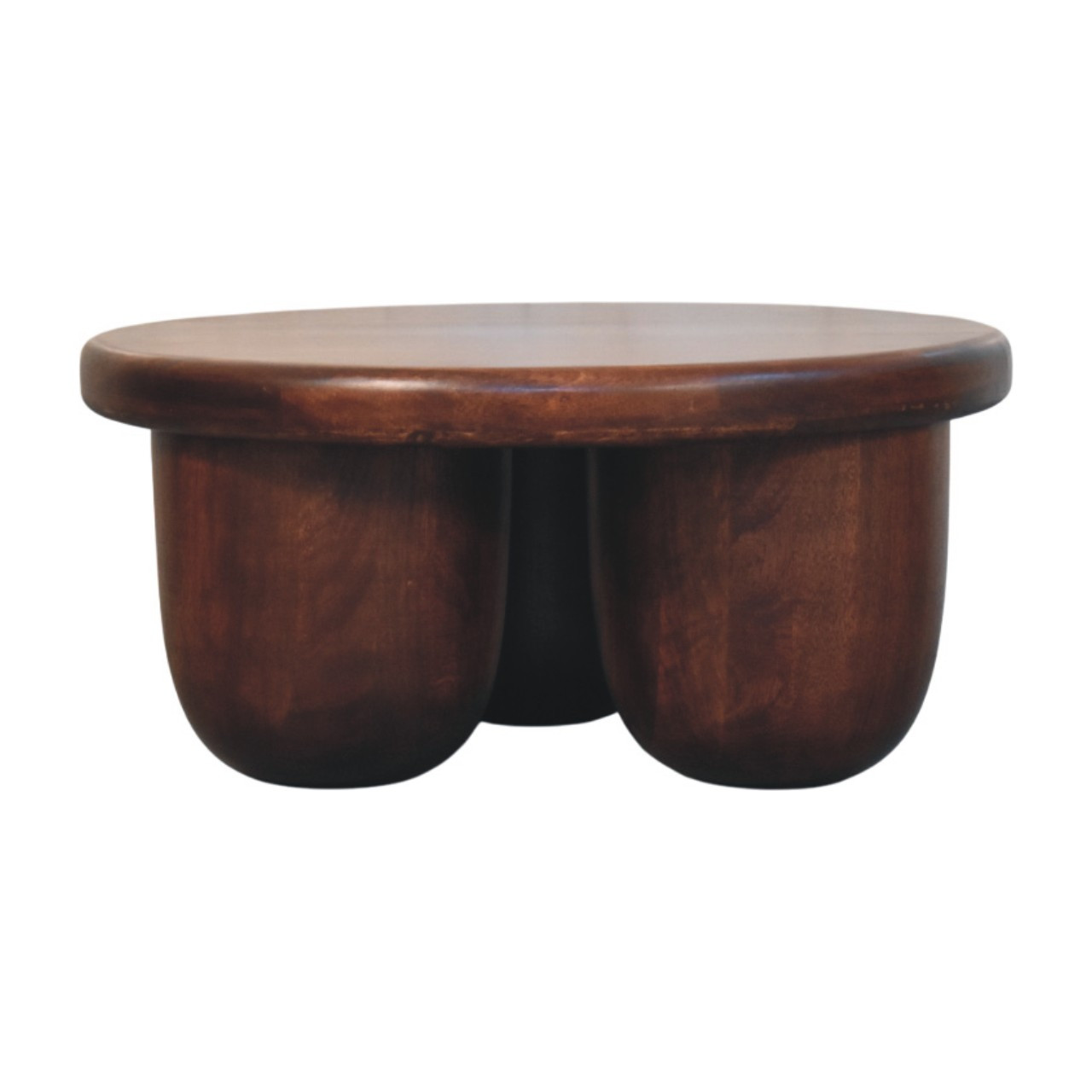 Artisan Furniture Solid Wood Clara Sculpted Coffee Table, Brown, Brown - Image 2
