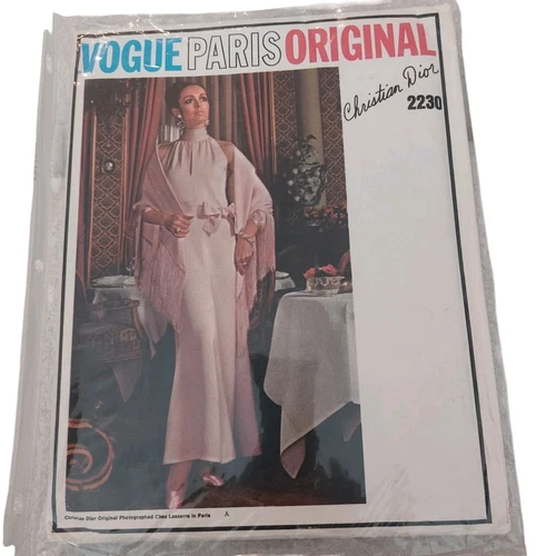 Abito da sera Vogue Paris modello cucito 2230 Christian Dior taglia 10 non tagliato
