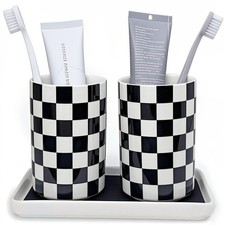 Toothbrush Holders for Bathrooms, Bathroom Toothbrush Holder set, Modern Cute...