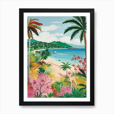 Half Moon Bay, Antigua, Matisse und gerahmtes Wandbild Poster Leinwanddruck Bild