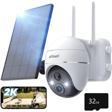 ieGeek Wireless Outdoor Solar Powered Security Camera Battery WiFi CCTV,SD Card