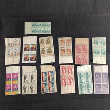 US Plate Block Mint Stamps Discount Damaged Lot (057)