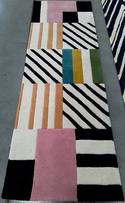 IVORY / BLACK 2'-3'' x 7'-0'' Flaw in Rug, Reduced Price 1172799580 FTV122A-27
