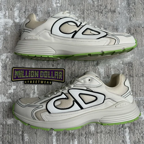 Baskets réfléchissantes Dior B30 « crème néon » taille 12M/45EU