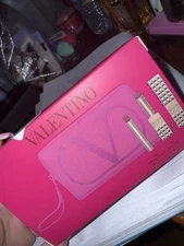 Spike Valentino Matte Lipstick Set with Refill & Pink Mini Pouch New In Box