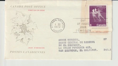 CANADA, 1972  Ice skating   FDC / 2394