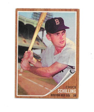 1962 Topps #345 Chuck Schilling, Boston Red Sox