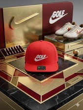 Nike Golf AeroBill Snapback Golf Hat Univ Red Style 868377-653 Embroidered Air