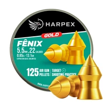 Harpex Fenix Gold .22 (5.5mm) Cal Airgun pellets  - Lead Pointed high precision