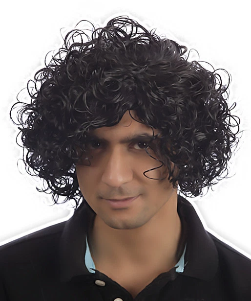 Mens black costume clearance wig