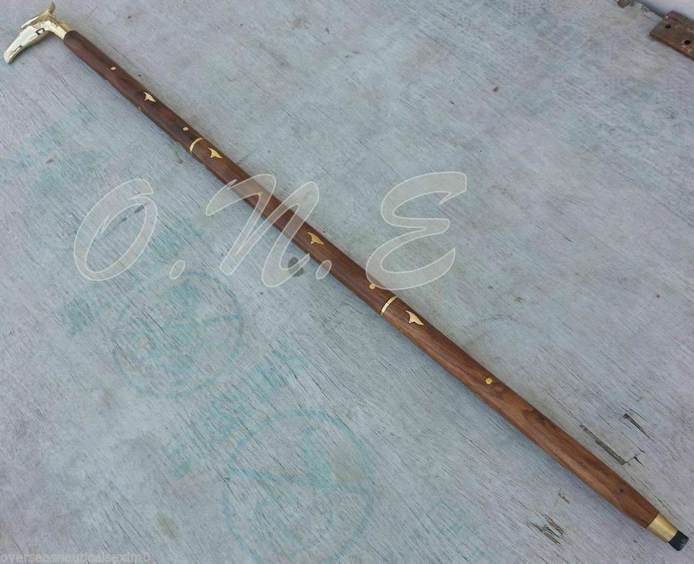 Solid Eagle Head Wooden Walking Stick Victorian H… - image 4