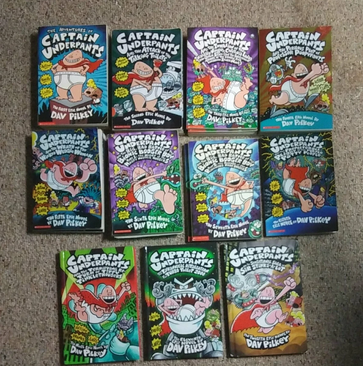 Captain Underpants Books BY Dav Pilkey SOFT/HARD COVER Select Your TITLE