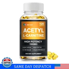 120 Capsules L-Carnitine 1500mg, High Potency Supports Natural Energy Production