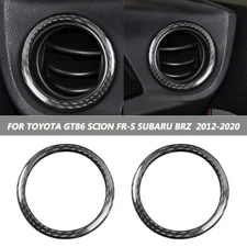 Carbon Fiber Dashboard Air Vent Outlet Cover For Subaru BRZ Toyota 86 Scion FR-S