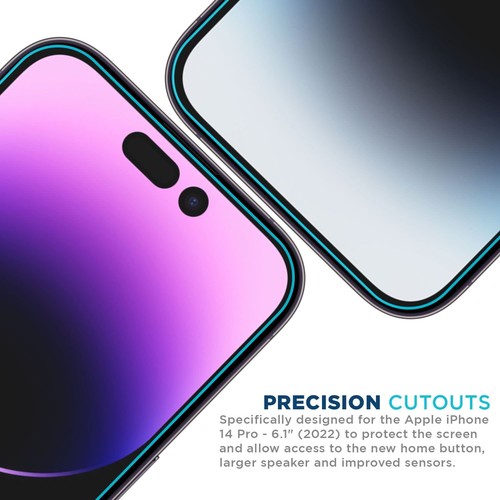 Tech Armor HD Pellicola Proteggi Schermo per iPhone 14 Pro 6,1 Pollici - Confezione da 4 - Foto 4 di 7