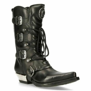 skull biker boots
