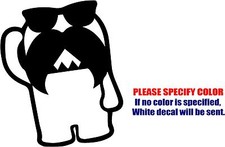 Vinyl Decal Sticker - Mustache Domo Car Truck Bumper Window Laptop JDM Fun 9"