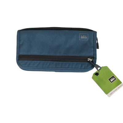 REI Blue Travel Document Organizer Clutch Wallet Bag NEW