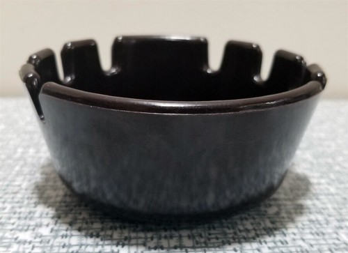 Vintage GIBSON Dark Brown Plastic CLIP ON MELAMINE ASHTRAY Made in USA - Picture 2 of 9