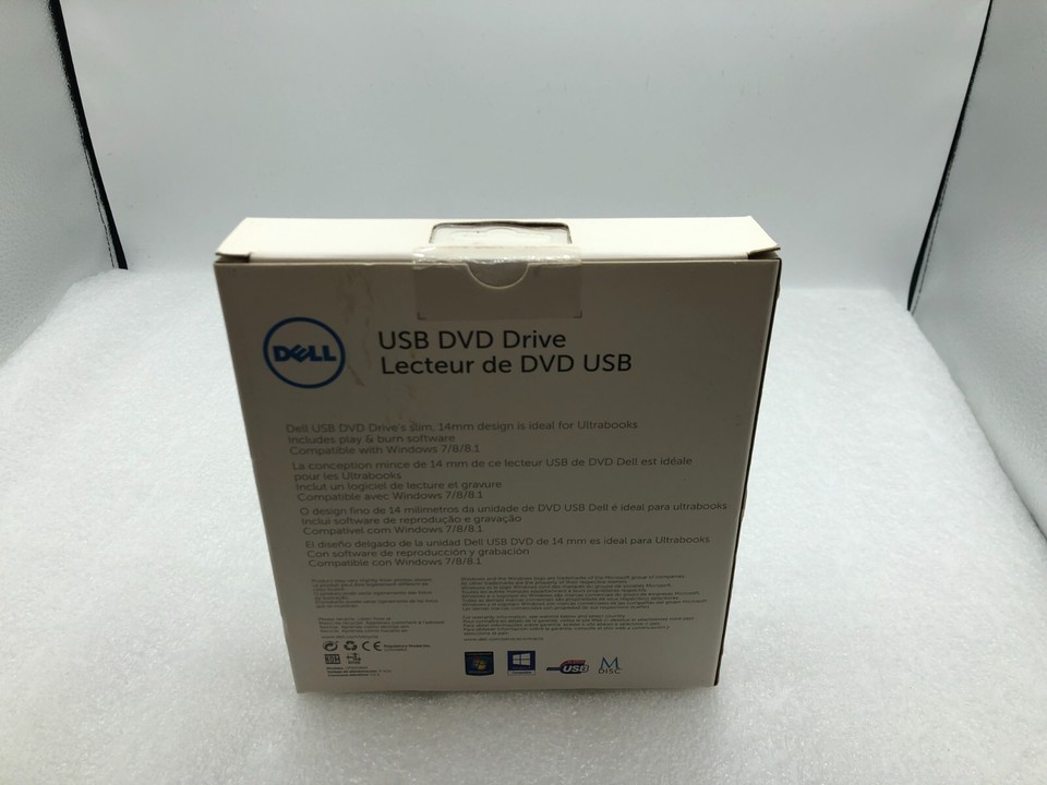 New Dell External USB Slim DVD+/ RW Optical Drive DW316 Free