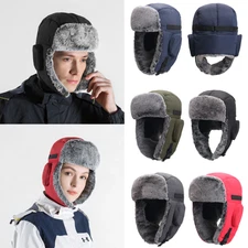 Winter Ear Warmer Fleece Hat Windproof Ear Flap Cap Thermal Hat for Cold Weather