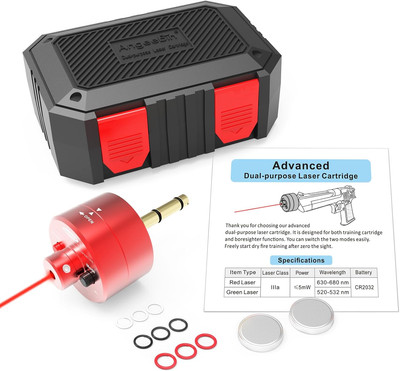 Laser Training Cartridge/Laser Target Suitable for Dry Fire Training, Laser Bull