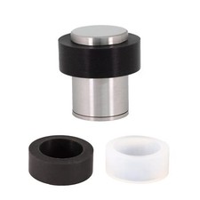 EVI Hardware Door Stop 094 x 118 " Black and White Rubber Stainless St...