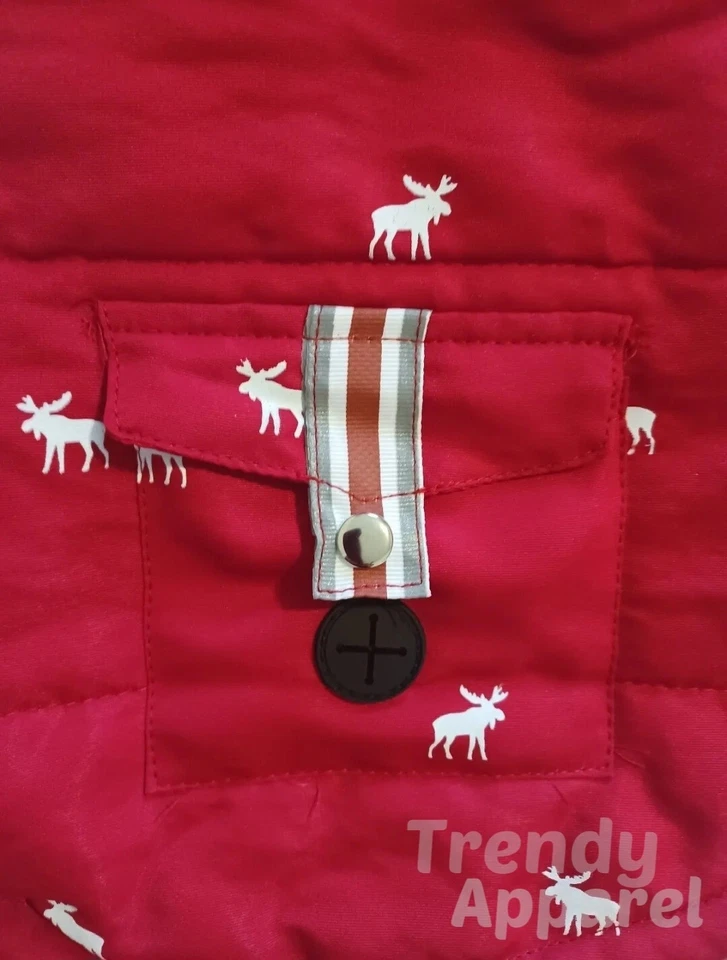 LuvGear Reversible Red & Black Flannel Moose Puppy/Dog Coat/Jacket, S, M, L - Image 4 of 4