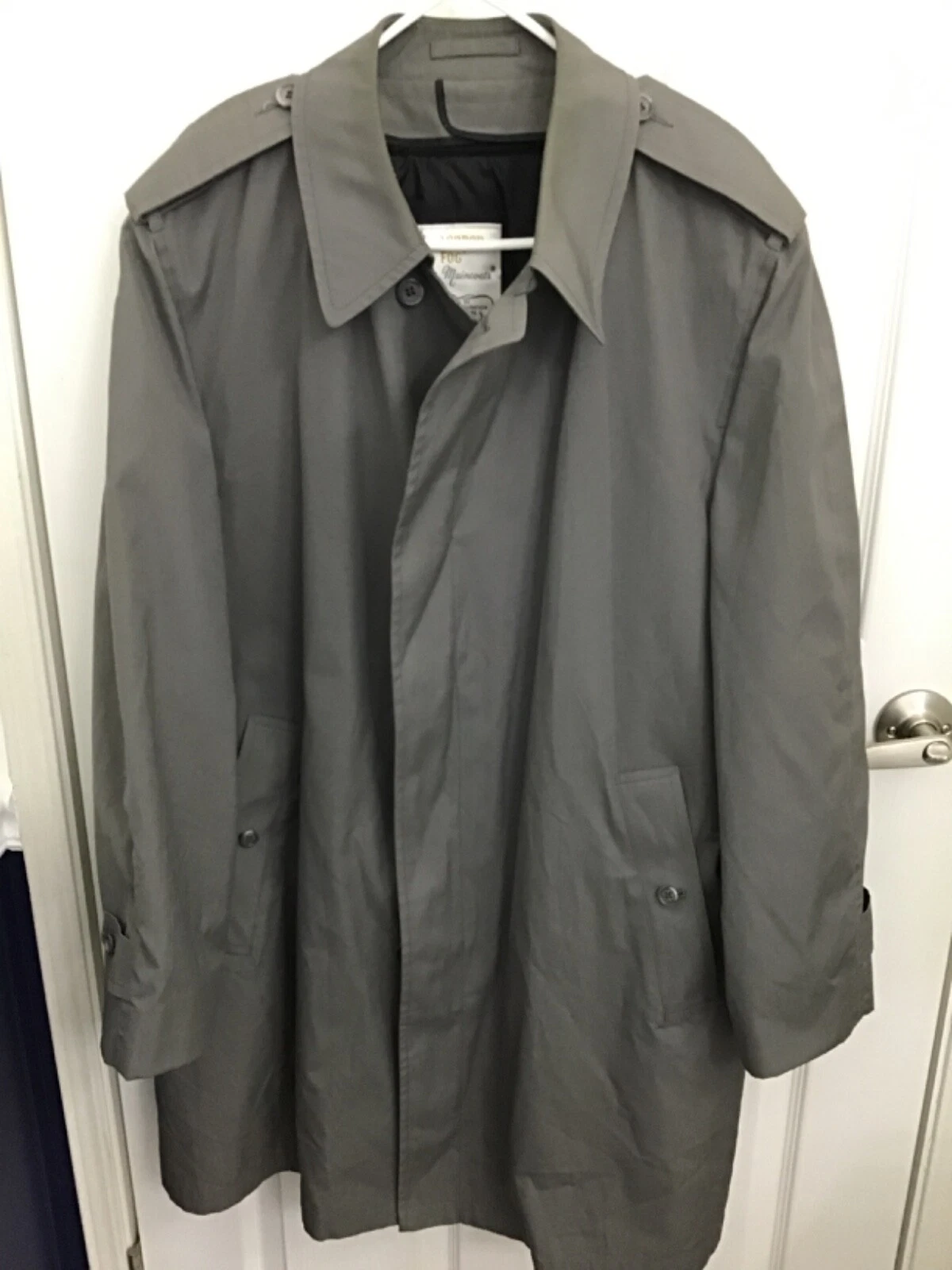 Men's London Fog Maincoats Thinsulate 3M Thermal Insulation Lining Coat 44 Reg.