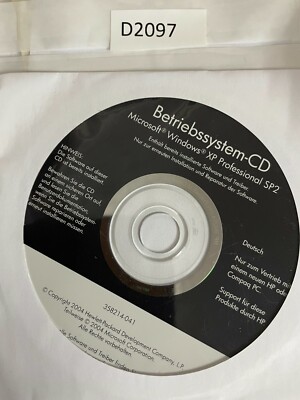 Microsoft Windows XP Professional DVD ohne Key incl. SP2 HP deutsch
