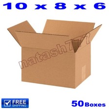 50 - 10x8x6 Cardboard Boxes 32-ECT Mailing Packing Shipping Corrugated Carton