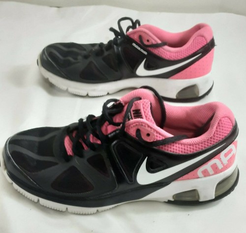 Zapatos para correr Nike Air Max Run Lite 4 para mujer talla 7,5 negros rosa neón 554894-007 - Imagen 3 de 8