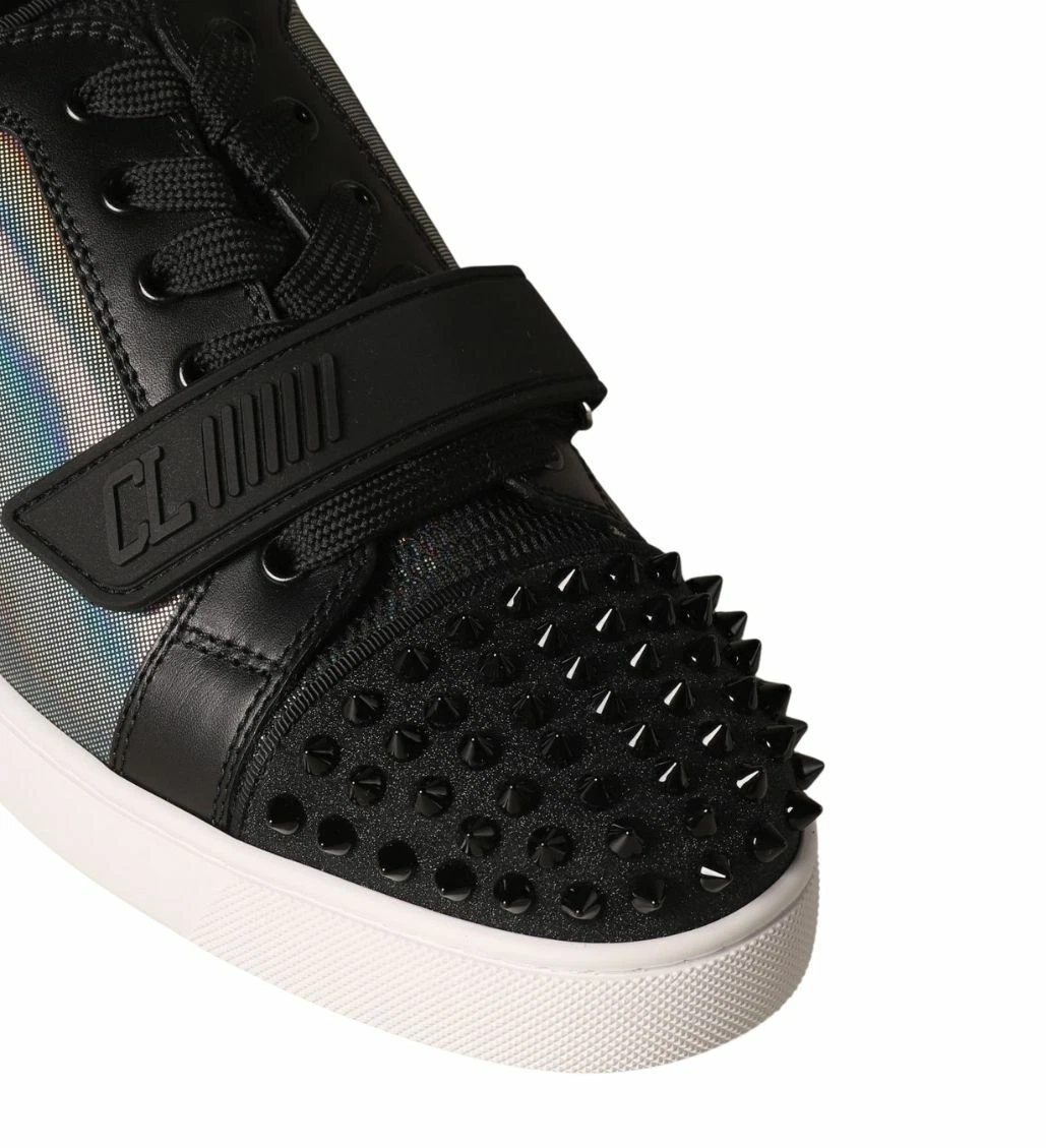 Christian Louboutin - Authenticated Louis Junior Spike Trainer - Glitter Black For Man, Very Good condition