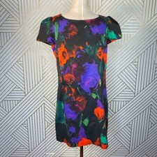 Milly of New York Abstract Painterly Floral Dress Shift Print Multicolor Size 10