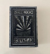 Plaque Matrice Ex libris GLL Davies Imprimerie Canada Rising Sun