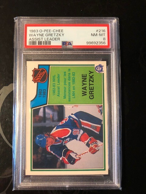 1983-84 O-Pee-Chee - #216 Wayne Gretzky HOF PSA 8
