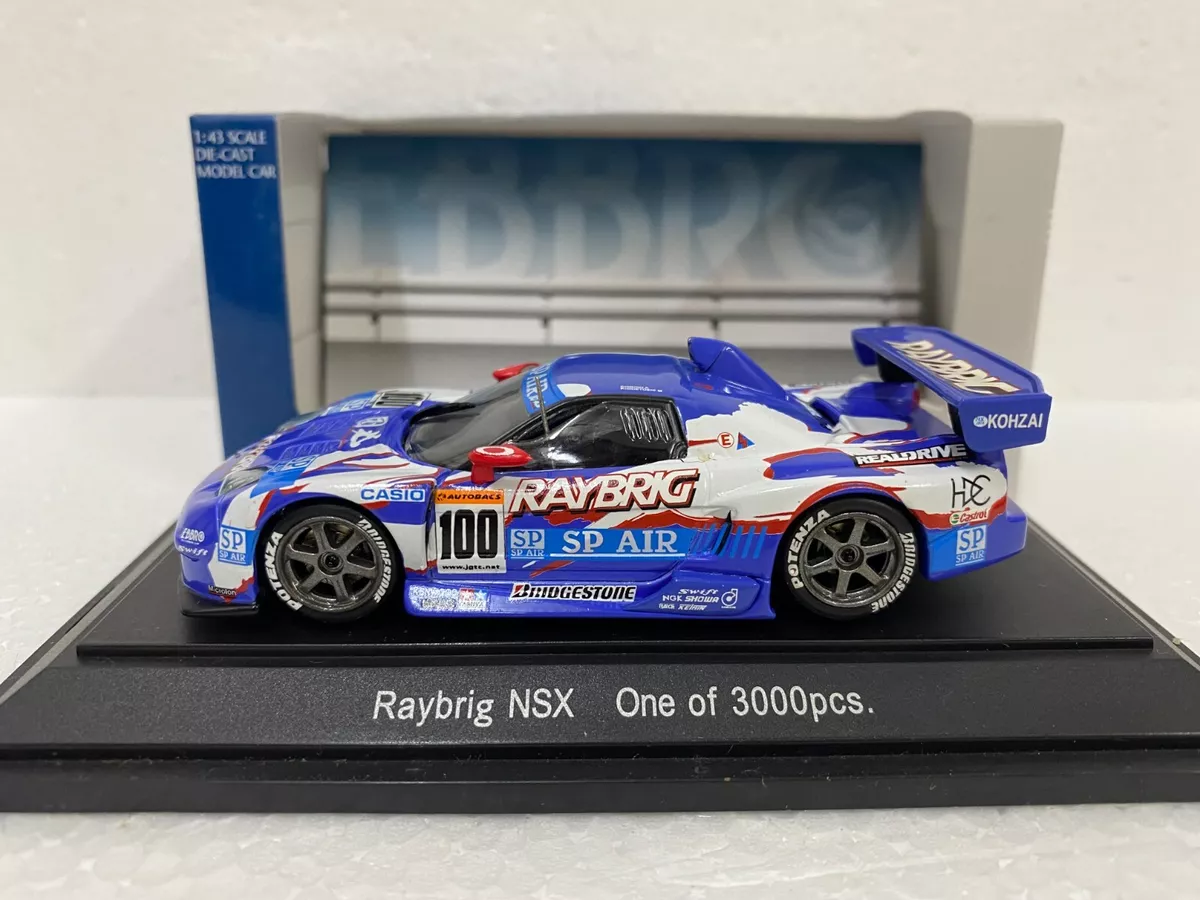 1:43 EBBRO 43332 HONDA NSX JGTC 2002 #100 RAYBRIG scale model car diecast