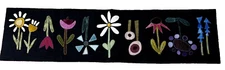 Threads That Bind GARDEN ROW Wool Applique Table Runner 11.5"x46" FLOWERS