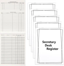 5 Pieces Checkbook Transaction Register 6.4 * 8.25Inch Secretary Deskbook Check