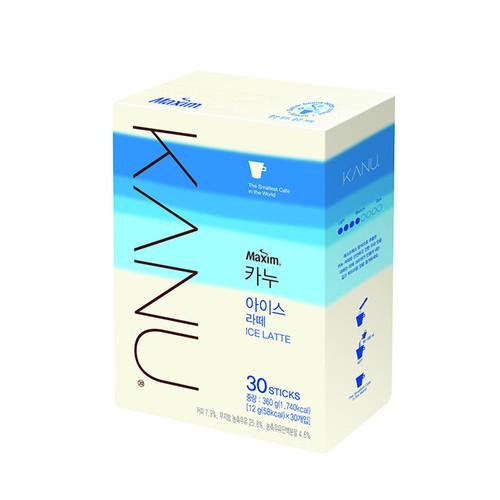 Maxim KANU ICE Latte Coreano Mezcla de Café Instantáneo Colección 10/30/60 Palos - Imagen 4 de 15