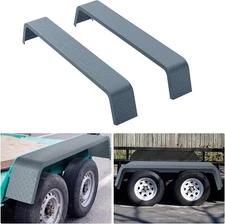 2Pcs Tandem Trailer Fenders Double Axle Compatible with 13-15 Inch Wheel Tire
