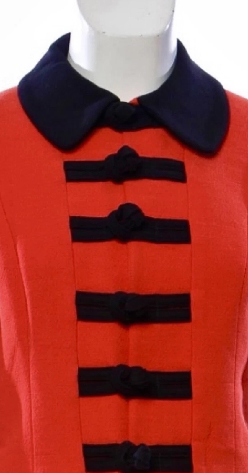 Vintage Moschino Barbie Rosso Giacca Gonna Rosso Nero Cappotto Tuta 36 38 40 4 6 8 M S