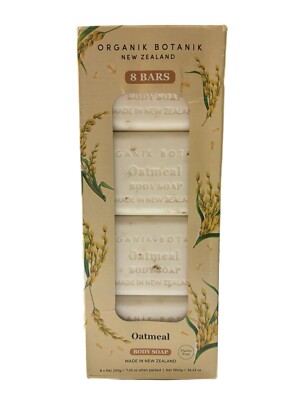 ORGANIK BOTANIK AUSTRALIA OATMEAL BODY SOAP BOX 8 bars of Soap - 7.05OZ EACH