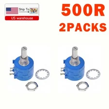 2/4/6Pcs Rotary Potentiometer Variable Dial Resistor Precision Multiturn 10-Turn