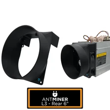 Antminer L3 Rear to 6 Inch - Fan Shroud Adapter Crypto ASIC Miner Silencer DOGE