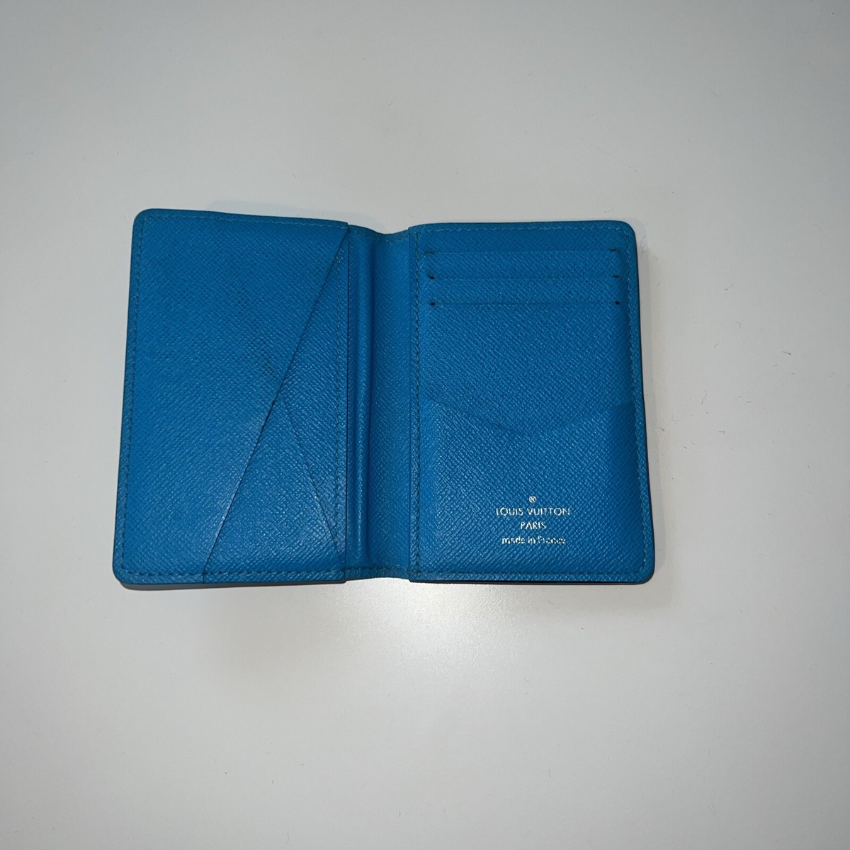 Louis Vuitton Virgil Abloh Blue Card Holder Leather | eBay Louis Vuitton Virgil Abloh Blue Card Holder Leather | eBay