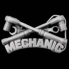 Mechanic Ratchets Wrench Tools Belt Buckle New Old Stock 