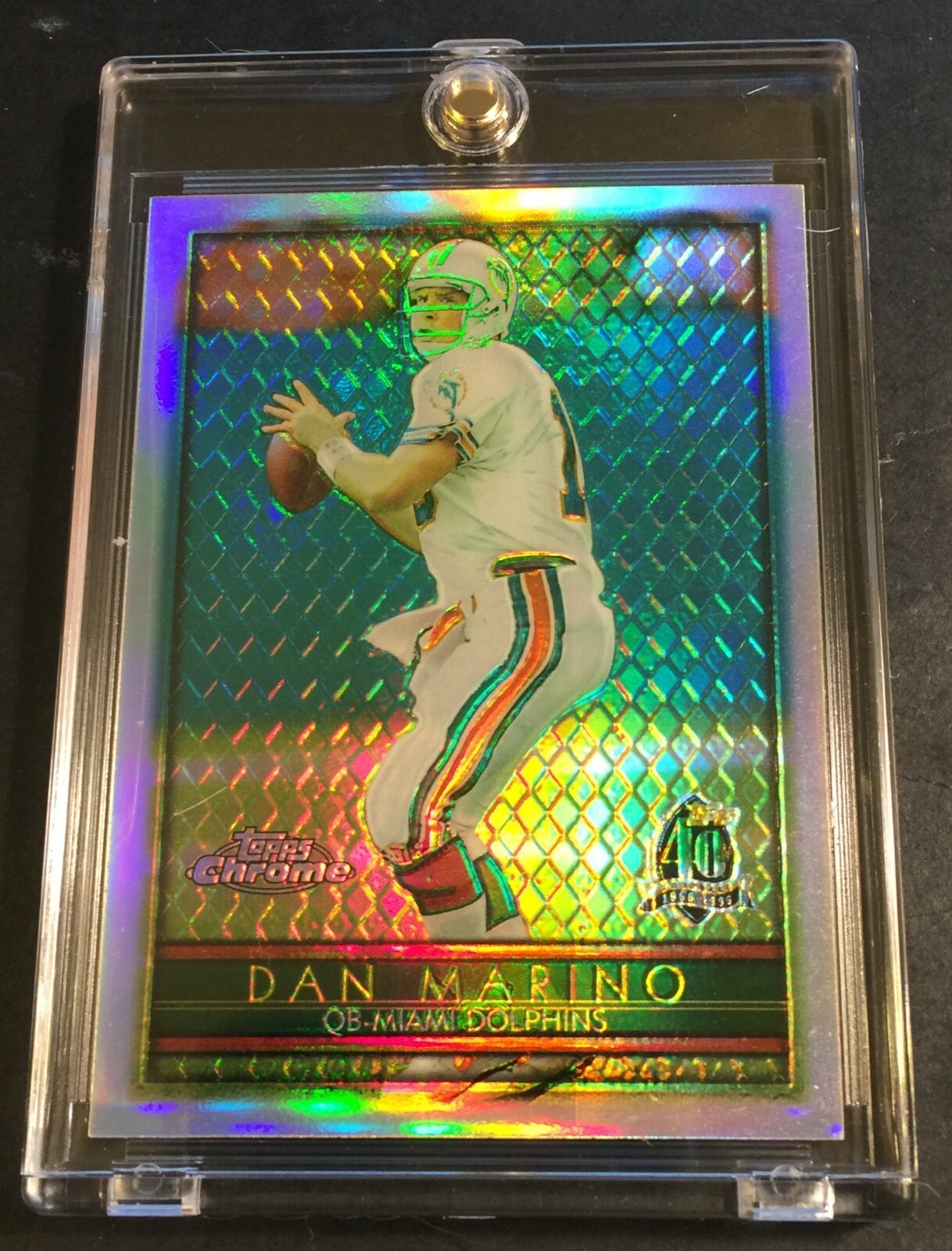1996 DAN MARINO 1ST YEAR TOPPS CHROME REFRACTOR #142 DOLPHINS HOF (313)